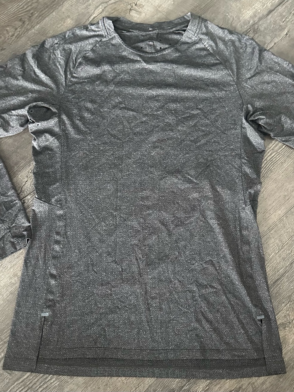 Men's Lululemon Long Sleeve Athletic Crew - Metallic Charcoal
